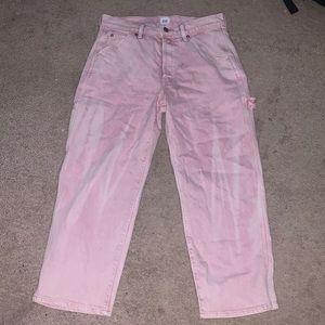 Gap pink carpenter pants